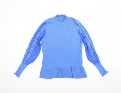 Front view of Laetitia Mem women’s blue jumper, size M