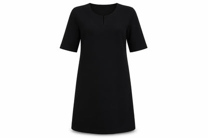 Front view of women’s black a-line, size UK 10