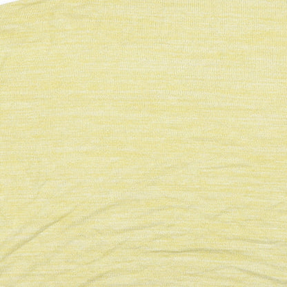 Brand and care label for Next women’s yellow jumper, size UK 16