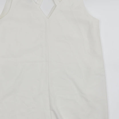 Preloved River Island Womens White   Basic Blouse Size 12 - Label