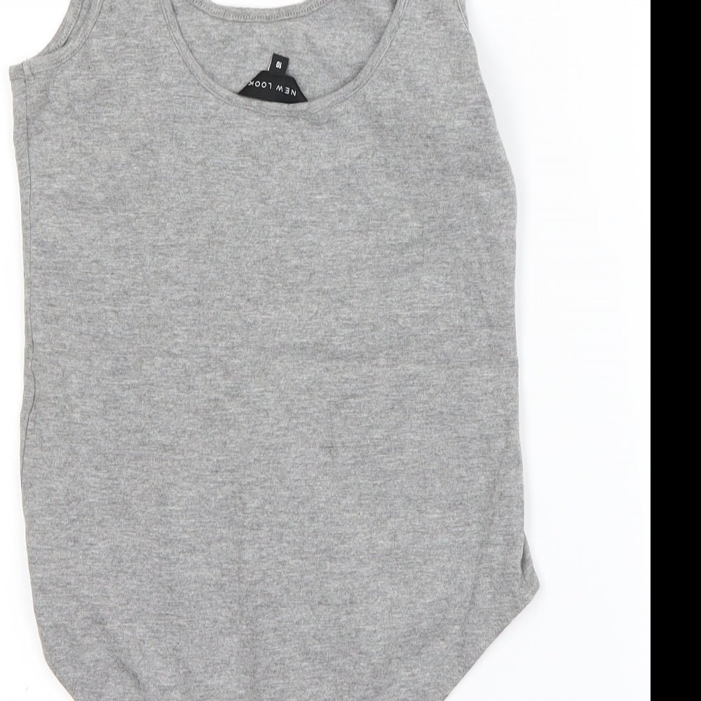 New Look Womens Grey   Bodysuit One-Piece Size 10