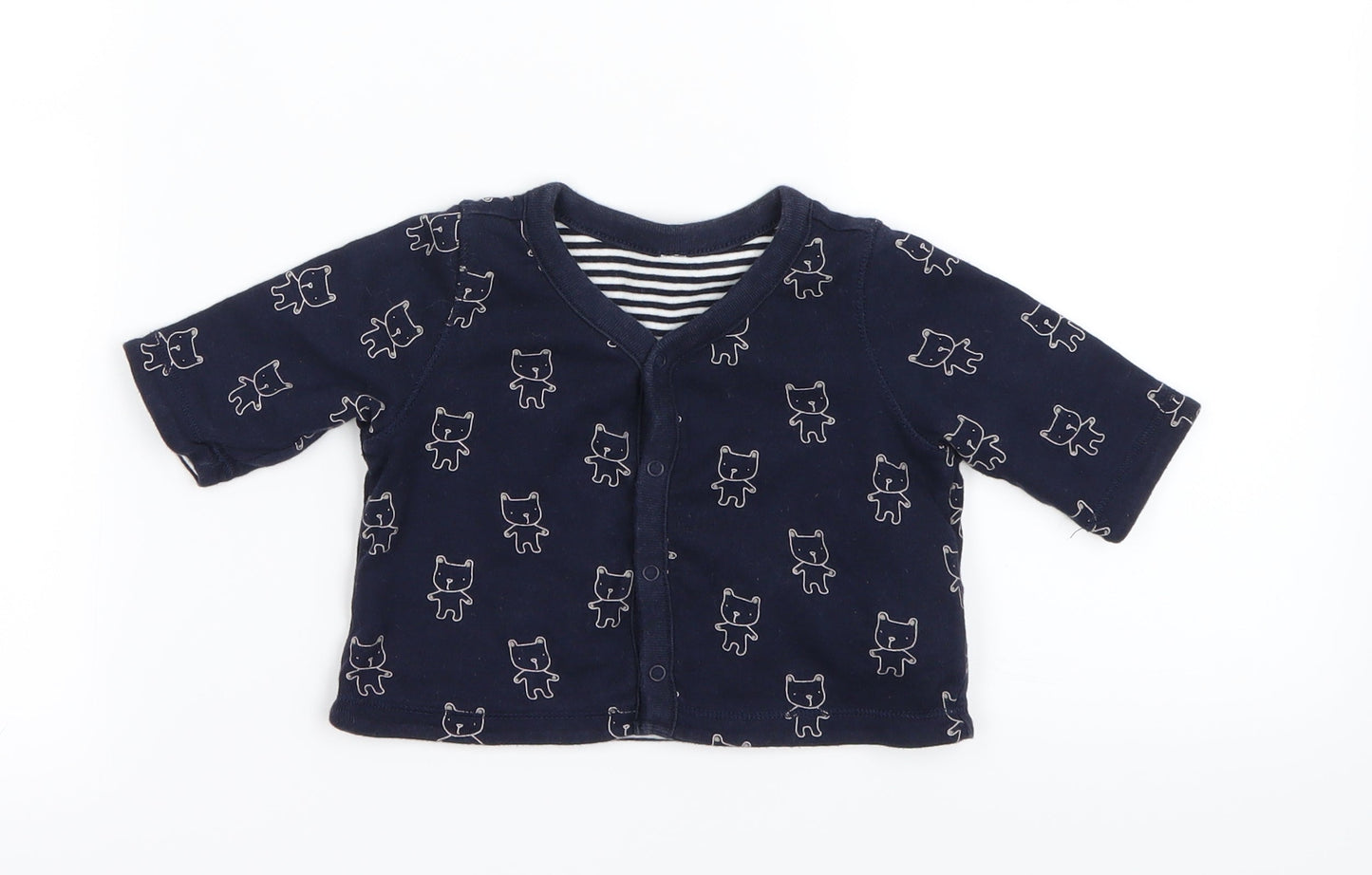Preworn  Blue   Basic Button-Up Size 0-3 Months