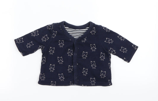 Preworn  Blue   Basic Button-Up Size 0-3 Months