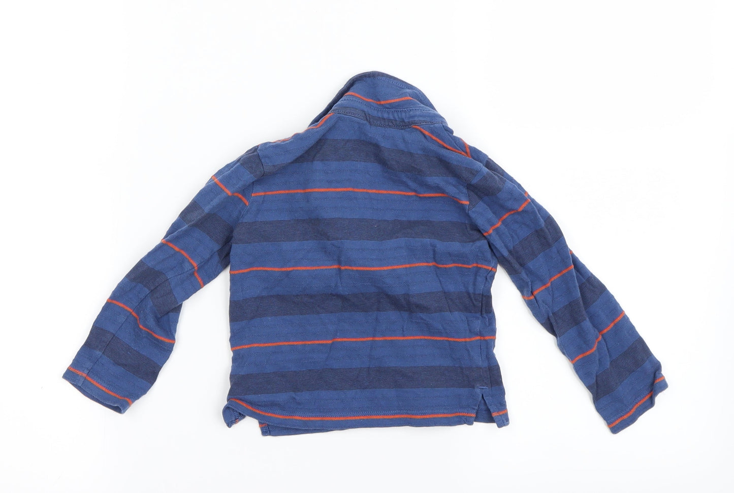 F&F Boys Blue Striped  Basic Polo Size 12-18 Months