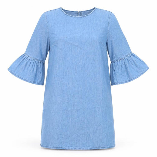 Denim & Co. Womens Blue  Denim A-Line  Size 6