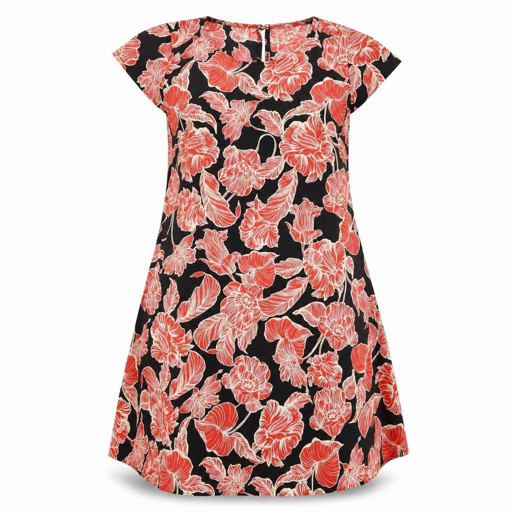 Atmosphere Womens Black Floral  A-Line  Size 6