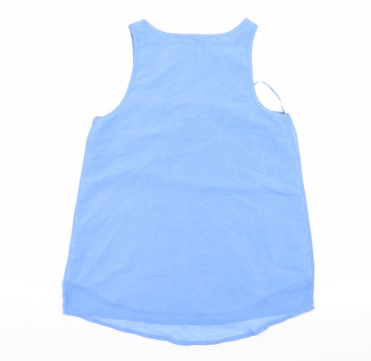 Back view of Atmosphere women’s blue basic tank, size UK 6