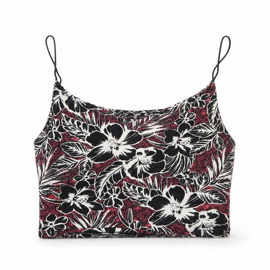 New Look Womens Black Floral Jersey Camisole Tank Size 10