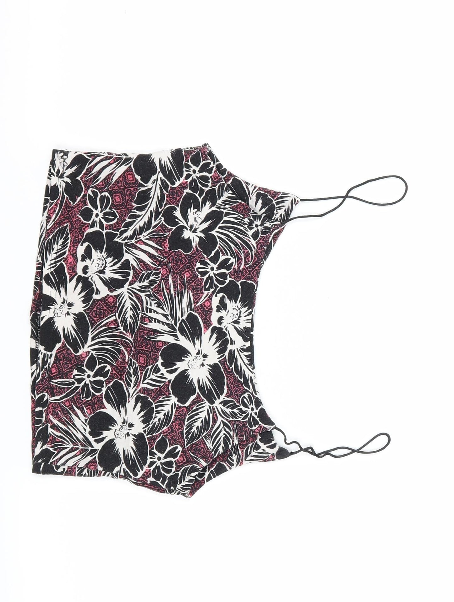 New Look Womens Black Floral Jersey Camisole Tank Size 10