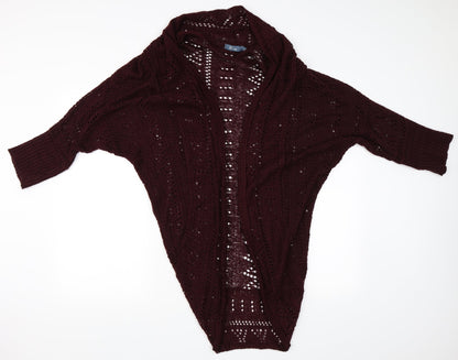 Additional front view of Evie women’s red cardigan jumper, size UK 12