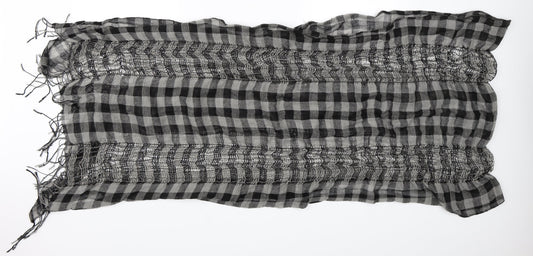 Preworn Womens Black Check   Scarf