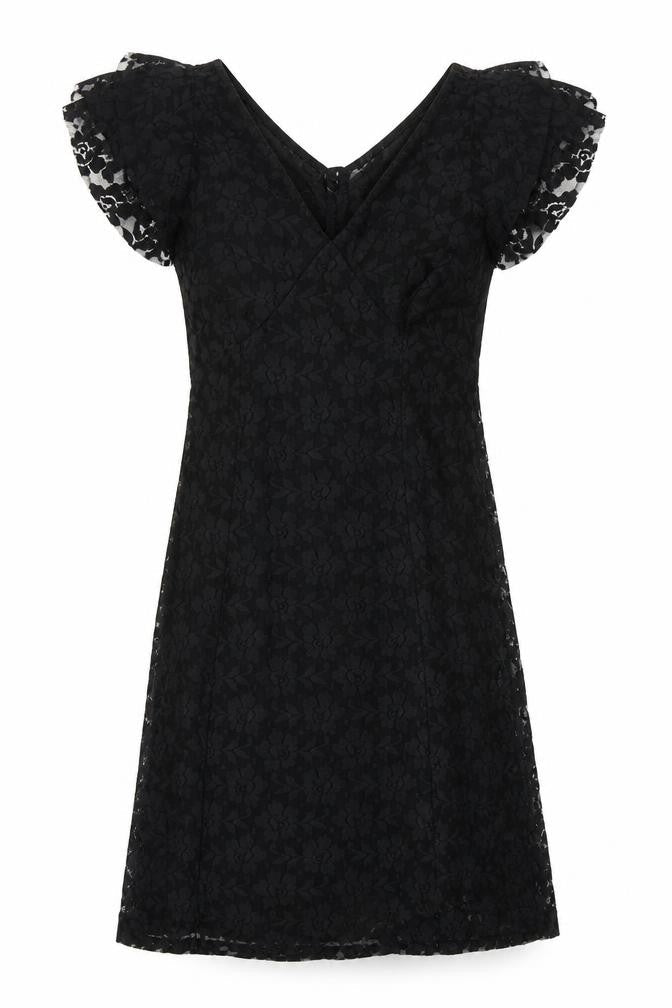 Glamorous Womens Black  Lace Shift  Size 8