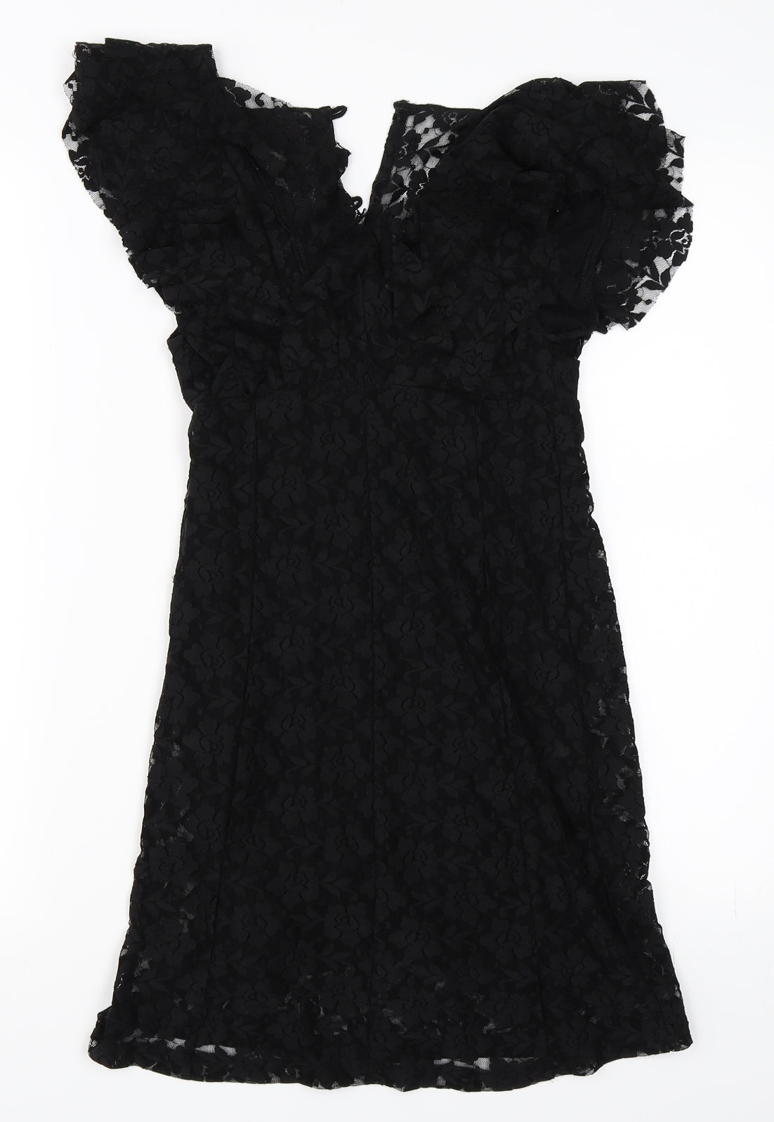Glamorous Womens Black  Lace Shift  Size 8