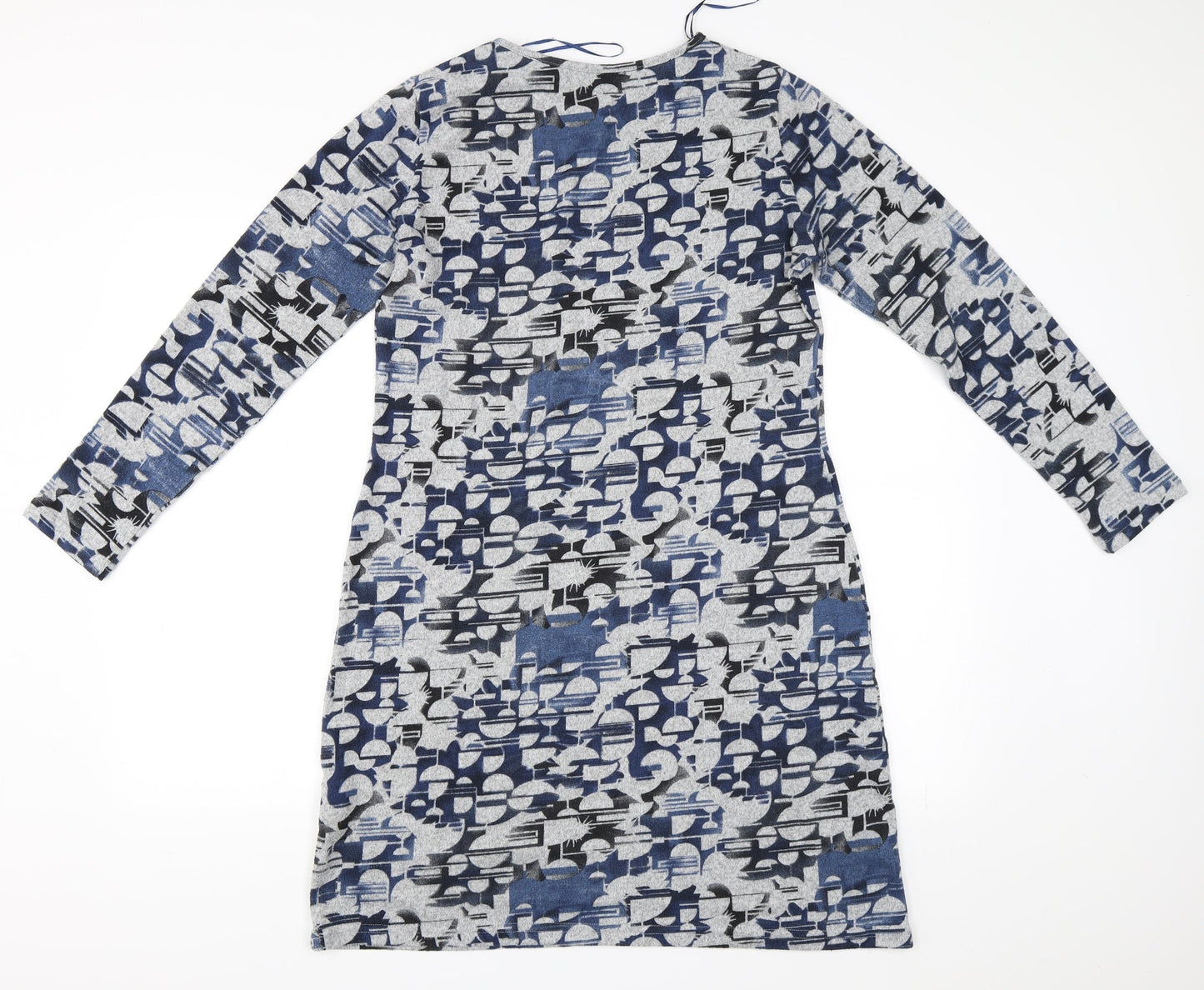 Cerulean Womens Grey Geometric  Jumper Dress  Size S