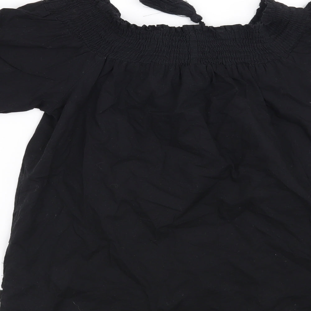 Primark Womens Black Floral  Basic Blouse Size 6