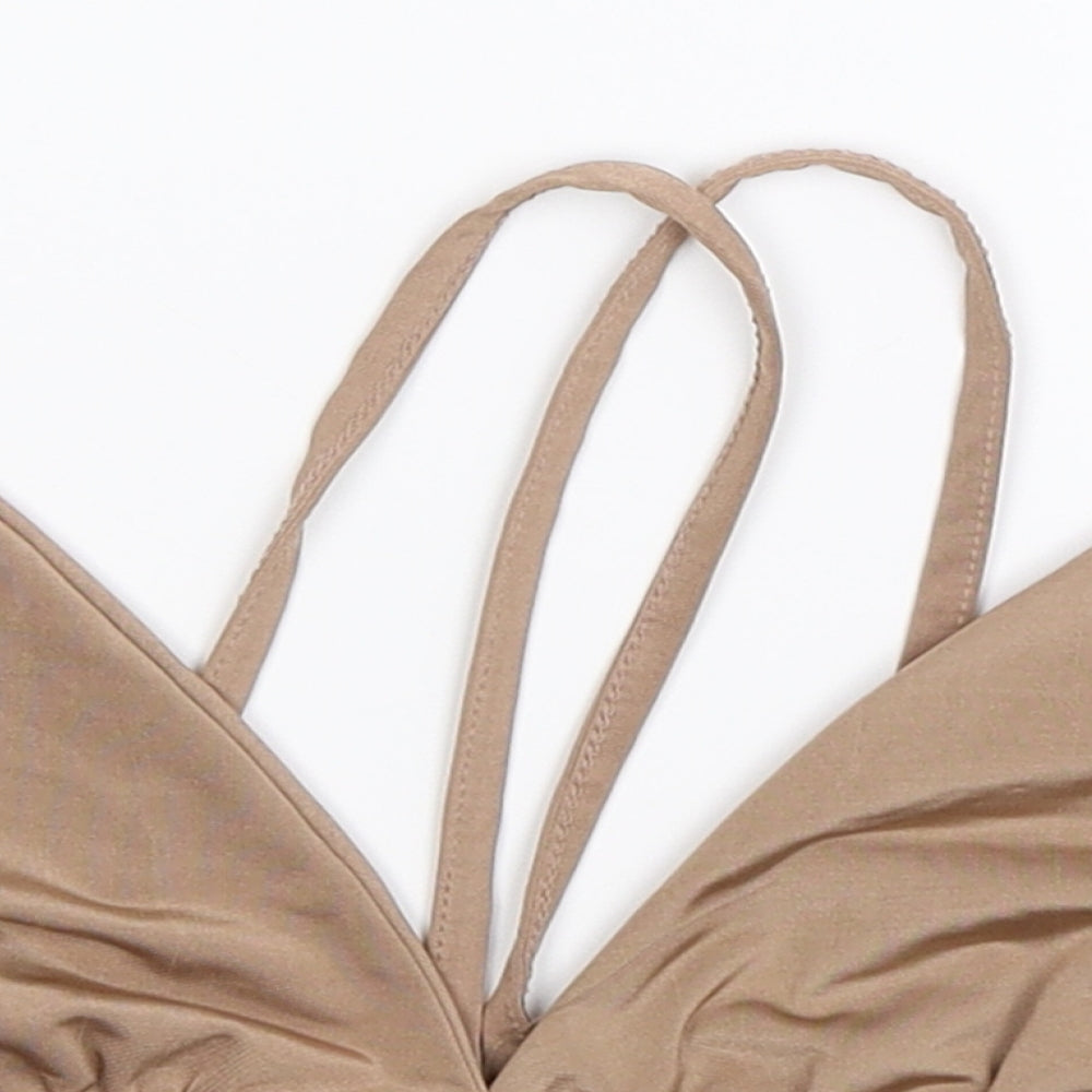 Boohoo Womens Beige   Cropped Tank Size 4