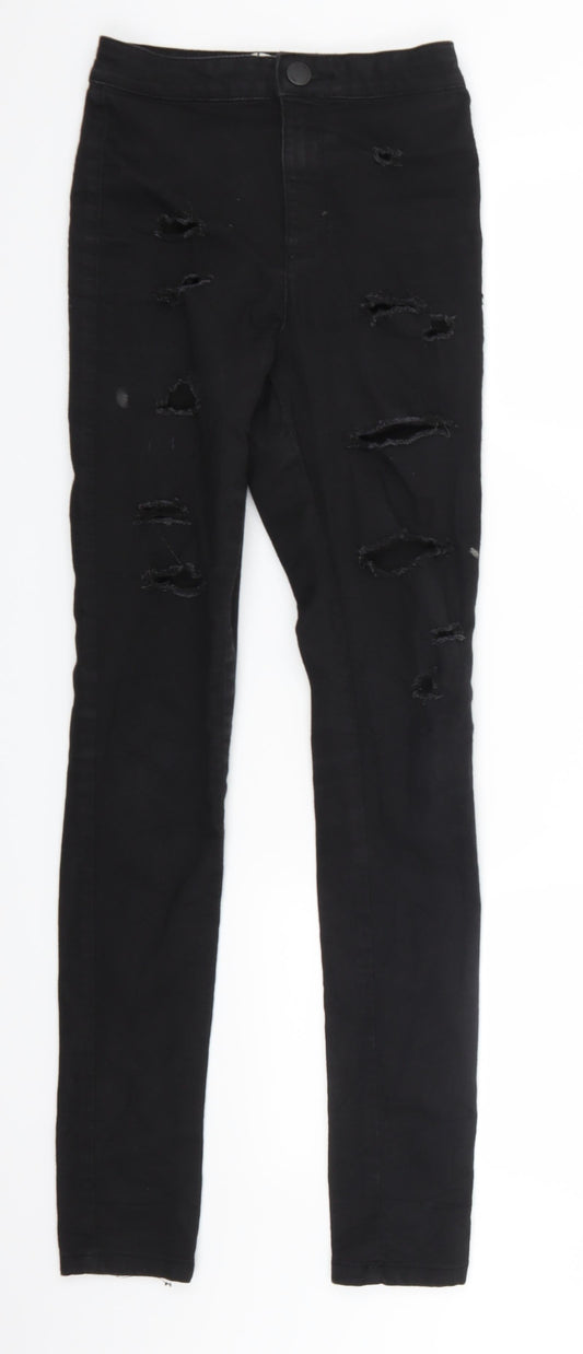 Miss Denim Womens Black  Denim Jegging Jeans Size 6 L29 in