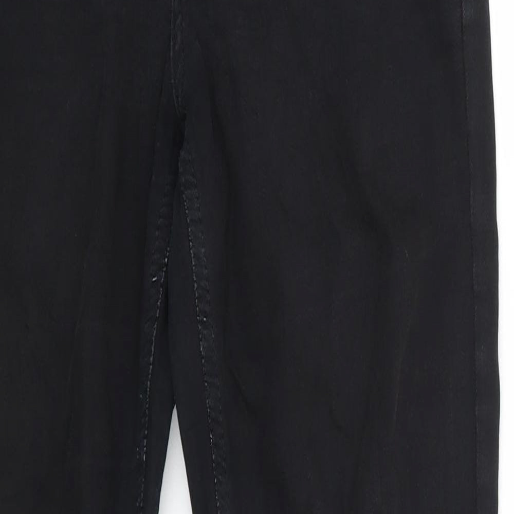 Topshop Womens Black  Denim Cropped Jeans Size 28 in L29 in
