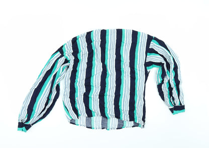 Sinsay Womens Multicoloured Striped  Tunic Blouse Size L