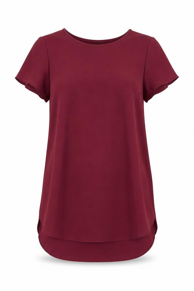 New Look Womens Red   Tunic Blouse Size 6