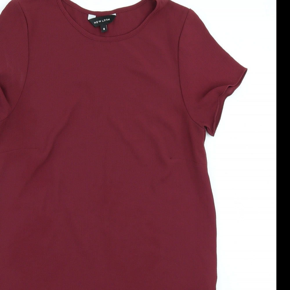 New Look Womens Red   Tunic Blouse Size 6