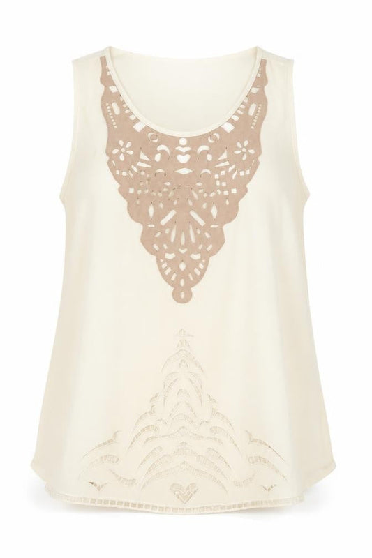 VICTOR & KARL Womens Ivory   Tunic T-Shirt Size XL