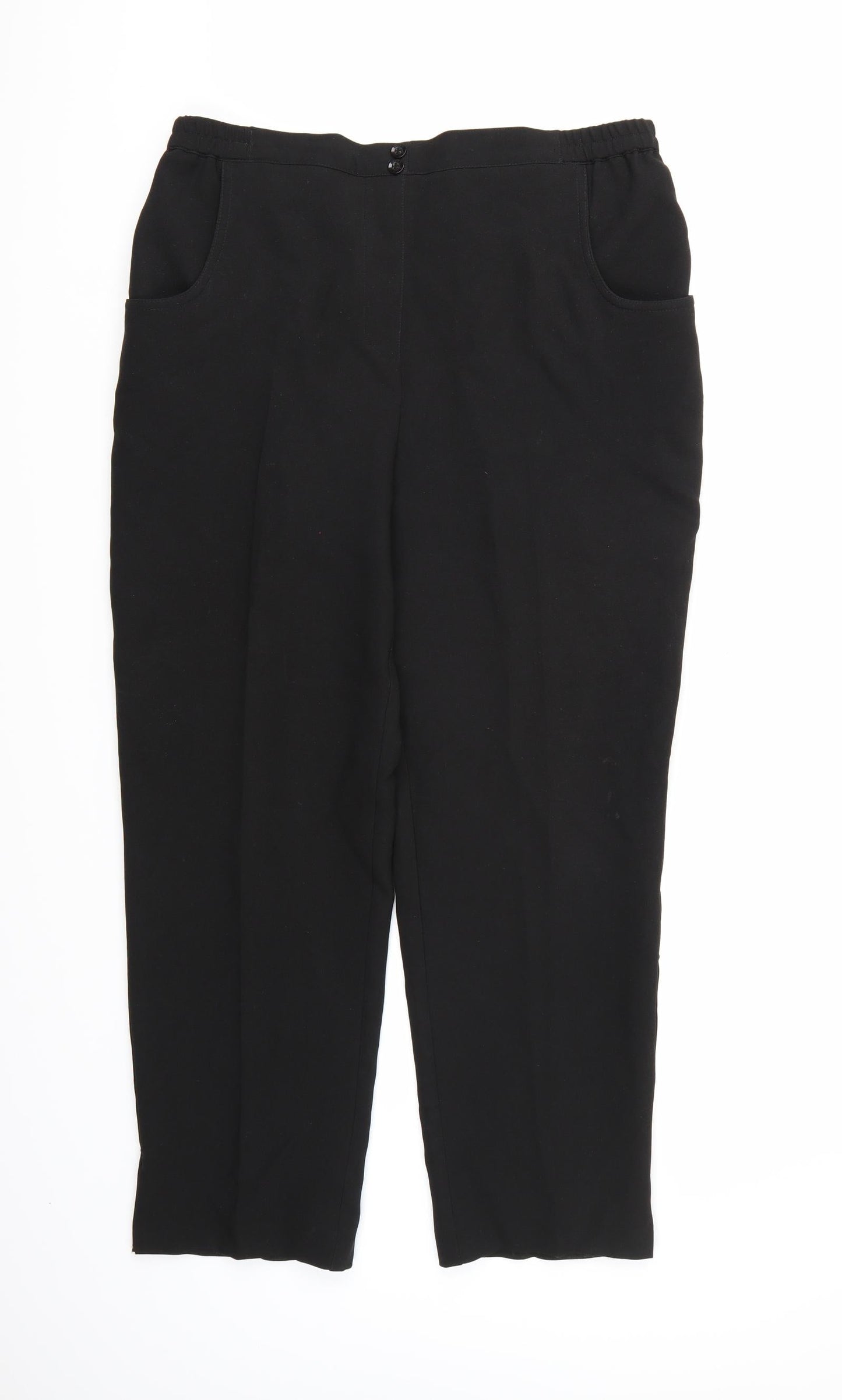 Julipa Womens Black   Trousers  Size 16 L26 in