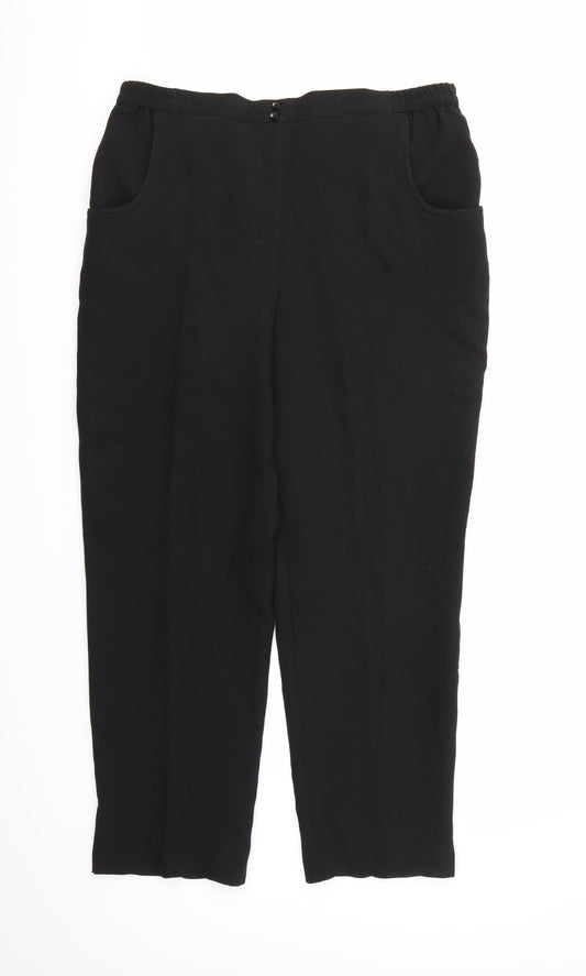 Julipa Womens Black   Trousers  Size 16 L26 in