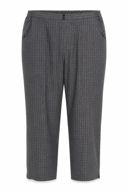 Special Collection Womens Grey Check Rayon Trousers  Size 18 L27 in