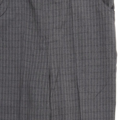 Special Collection Womens Grey Check Rayon Trousers  Size 18 L27 in