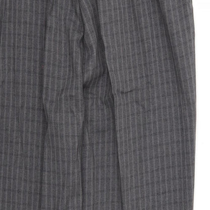 Special Collection Womens Grey Check Rayon Trousers  Size 18 L27 in
