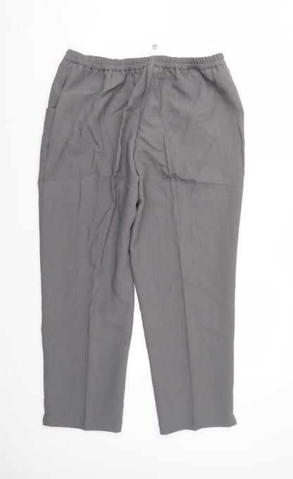 Special Collection Womens Grey  Rayon Trousers  Size 18 L24 in