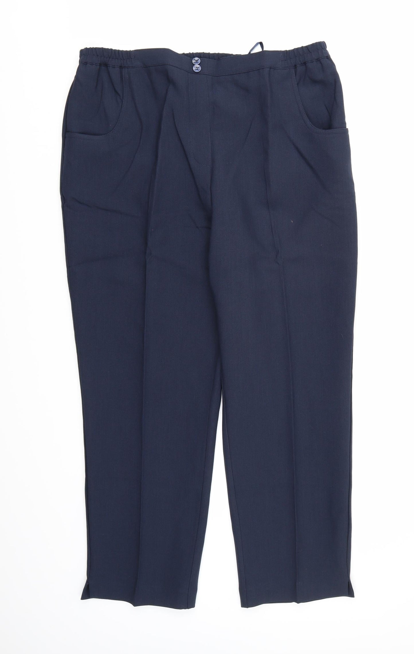 Special Collection Womens Blue  Rayon Trousers  Size 18 L26 in
