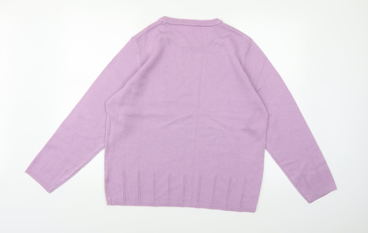 Julipa Womens Purple  Knit Pullover Jumper Size 16