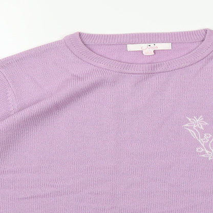 Julipa Womens Purple  Knit Pullover Jumper Size 16