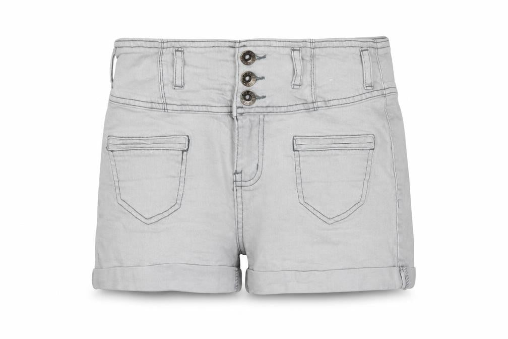 Bullhead Denim Co. Girls Grey  Denim Cut-Off Shorts Size 10-11 Years