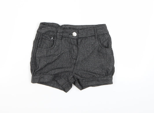 TU Girls Grey Herringbone  Cut-Off Shorts Size 6 Years