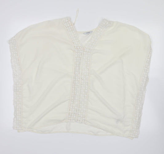 George Womens White   Basic Blouse Size 10