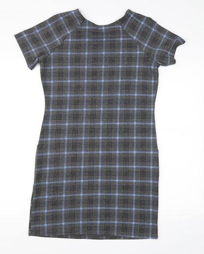 Preloved Select Womens Grey Check  Bodycon  Size 12 - Back