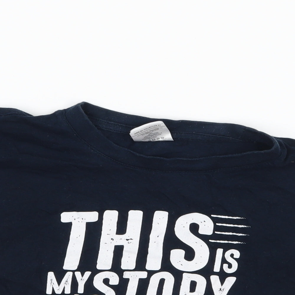 B&C collection Boys Blue   Basic T-Shirt Size 11-12 Years  - slogan