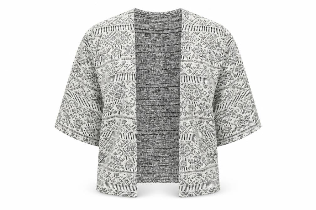 Atmosphere Womens Black Geometric  Cardigan Jumper Size 10