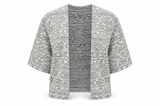 Atmosphere Womens Black Geometric  Cardigan Jumper Size 10