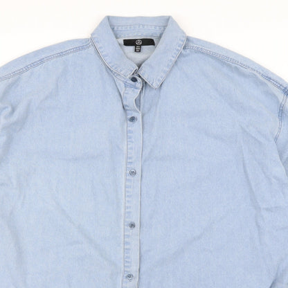 Preloved Missguided Womens Blue   Basic Button-Up Size 12 - Detail