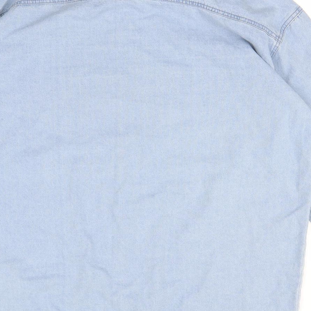 Missguided Womens Blue   Basic Button-Up Size 12
