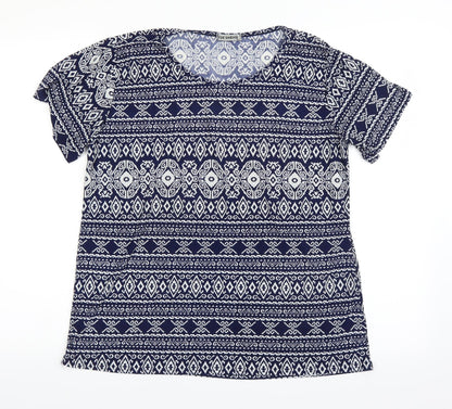 Yue sheng Womens Blue   Basic T-Shirt Size M