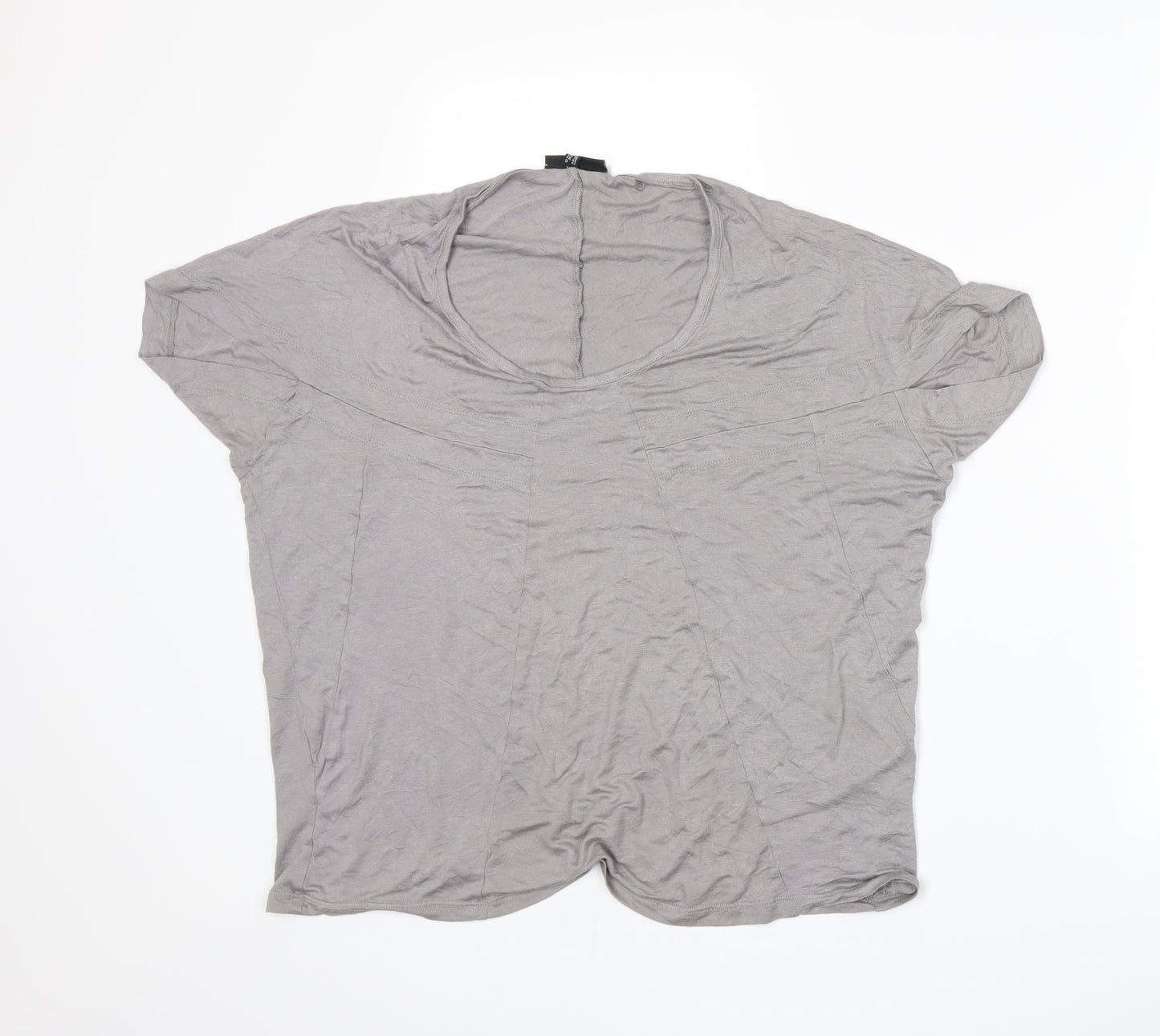 Warehouse Womens Grey   Basic T-Shirt Size 16