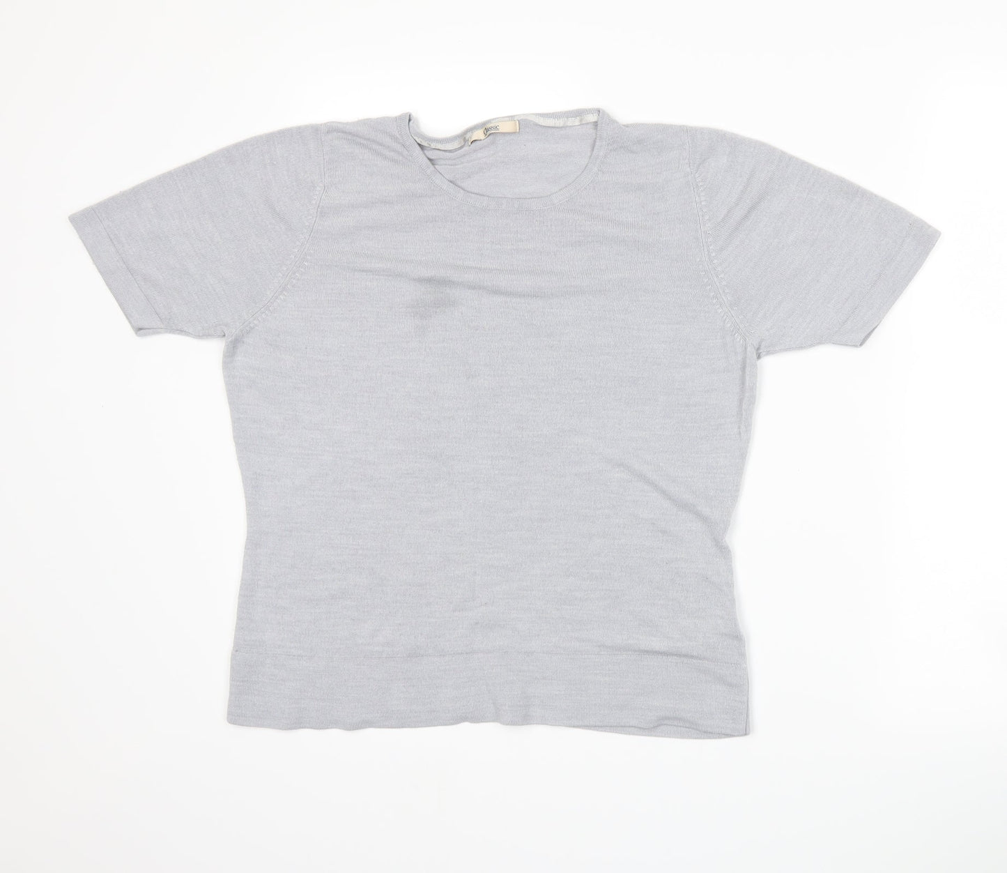 Marks and Spencer Womens Grey  Knit Pullover Jumper Size 14