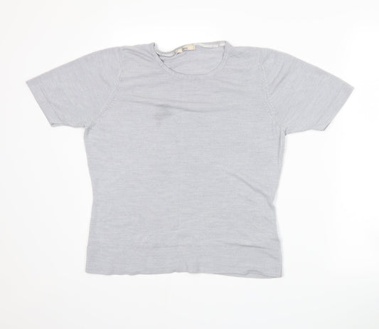 Marks and Spencer Womens Grey  Knit Pullover Jumper Size 14