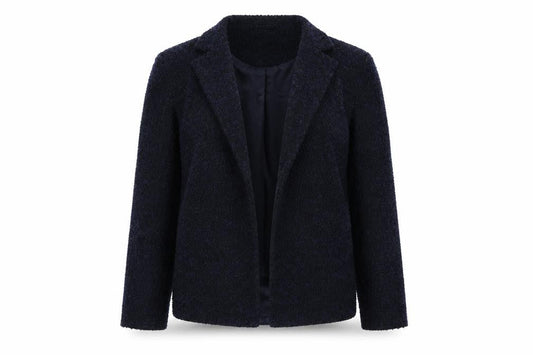 Papaya Womens Blue  Knit Jacket Blazer Size 8