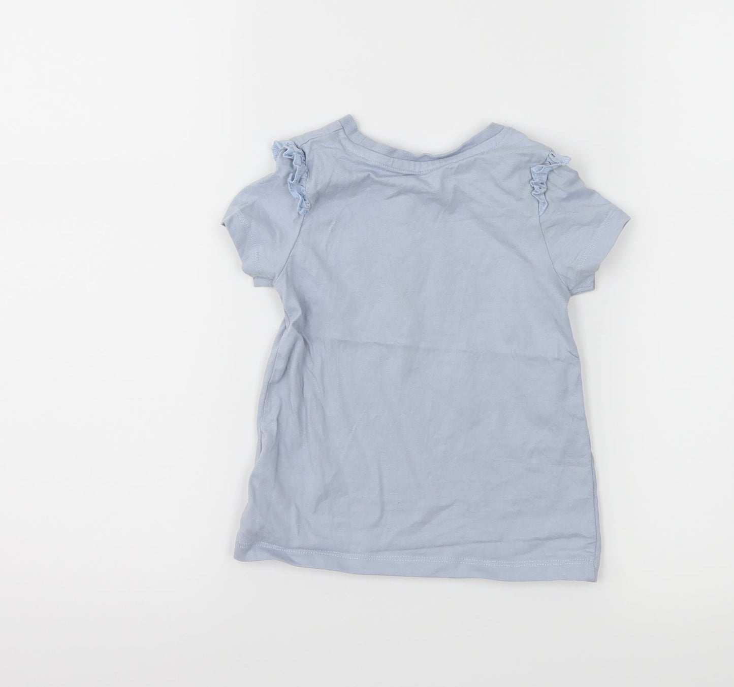 Nutmeg Girls Blue  Jersey Basic T-Shirt Size 2-3 Years